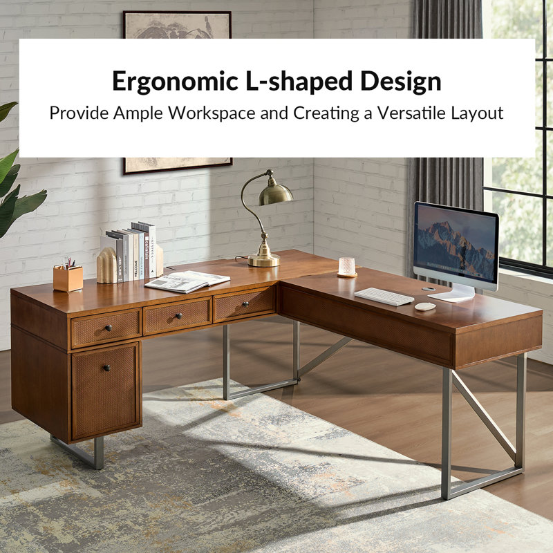 オフィス家具 Shab Bush Business Furniture Series A Large Computer Desk, 60W